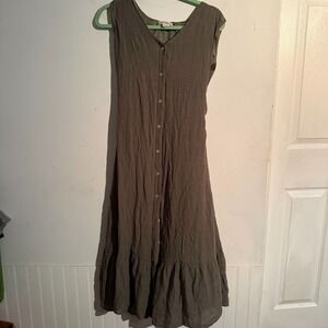 Nanette Lepore Size 8 Sleeveless Midi Dress Boho Cottagecore Festival Minimalist